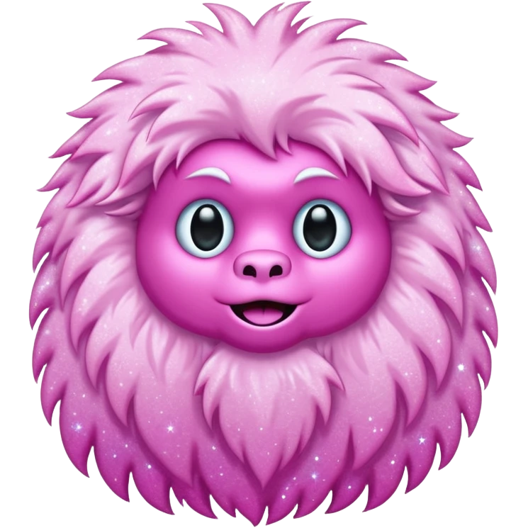 pink glitter yeti emoji