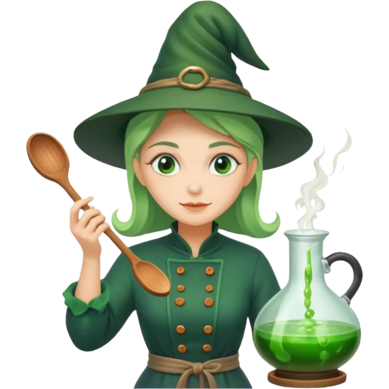 green witch cooking potion emoji