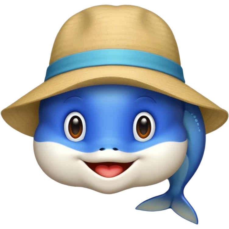 doulphin with a hat emoji