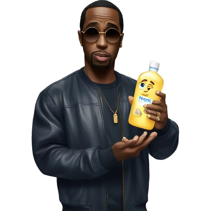 P Diddy holding baby oil emoji