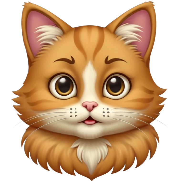 Puss in Boots with big pleading eyes, iconic face emoji