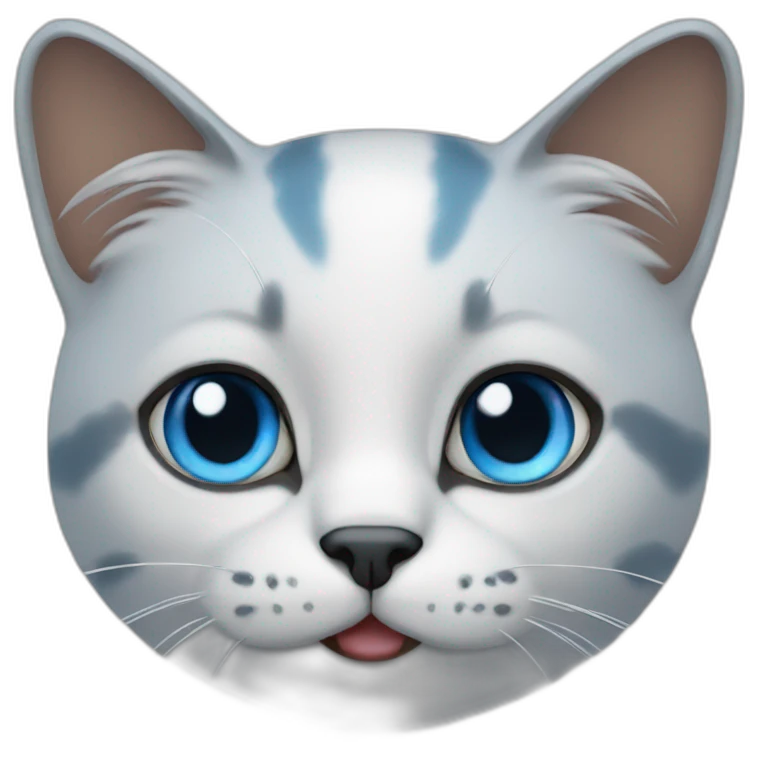 Cat with blue eyes emoji