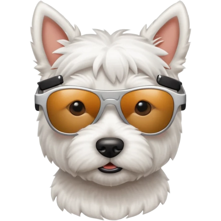 Westie Dog with sunglasses emoji
