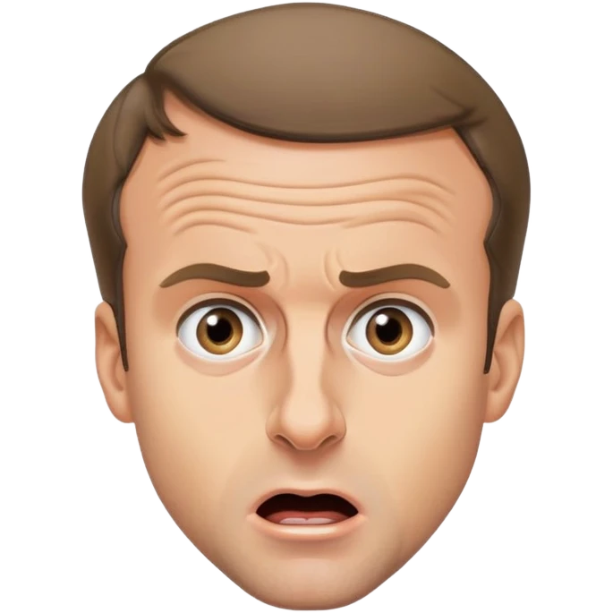The real Emanuel Macron is in a panic emoji