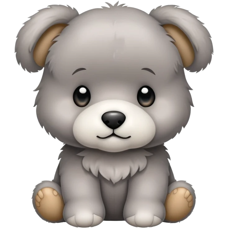 Gray Teddy puppy emoji
