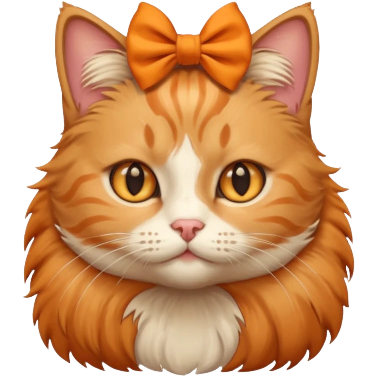 A cat with a little bow emoji