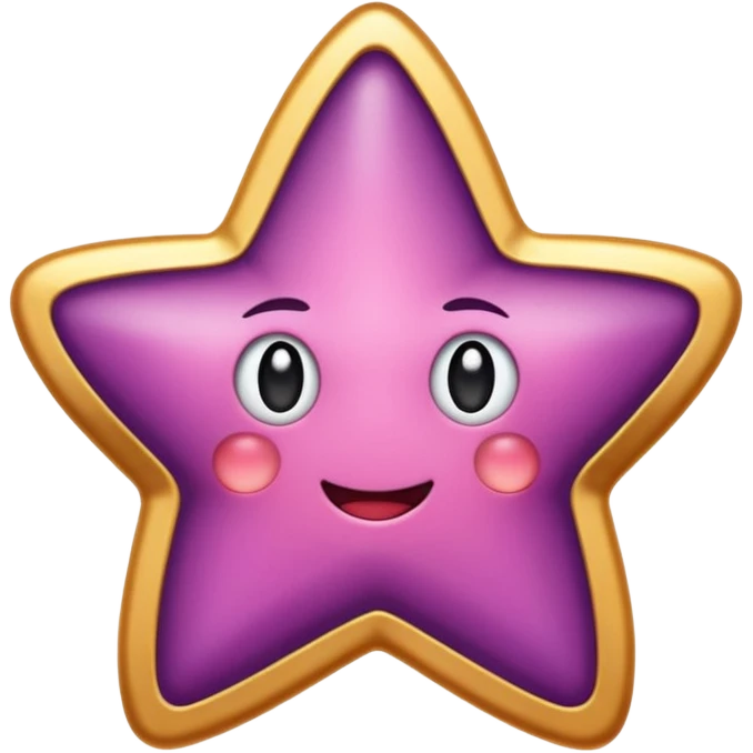 Quiero un emoji de estrella, pero que la estrella sea de oro rosa y brilli brilli con chispitas moradas El emojo qie sea para el whatsapp emoji