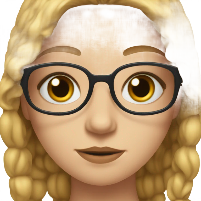 Beth from Yellowstone, blue eyes and glasses  emoji
