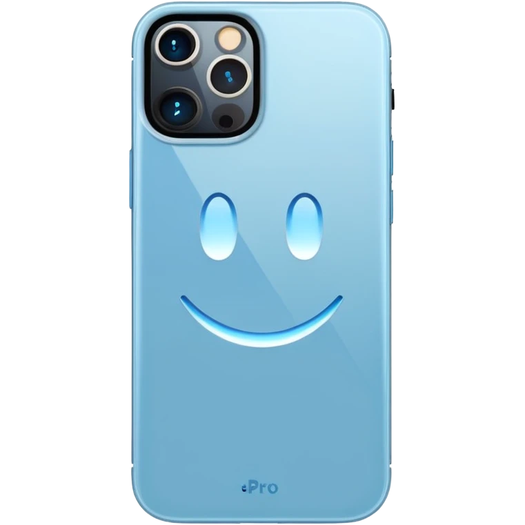 iPhone 13 Pro in light blue colour emoji