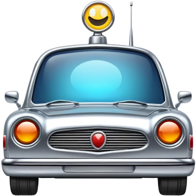 Car with tv emoji