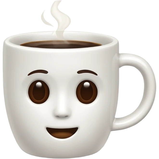 Head made into coffee mug emoji