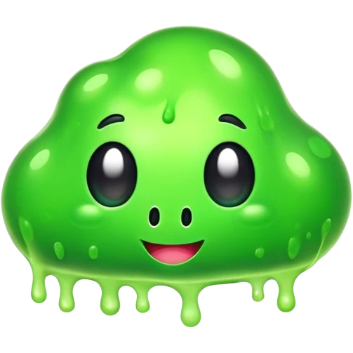 a cute gooey slime ball character emoji