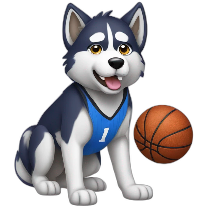husky basketball player emoji