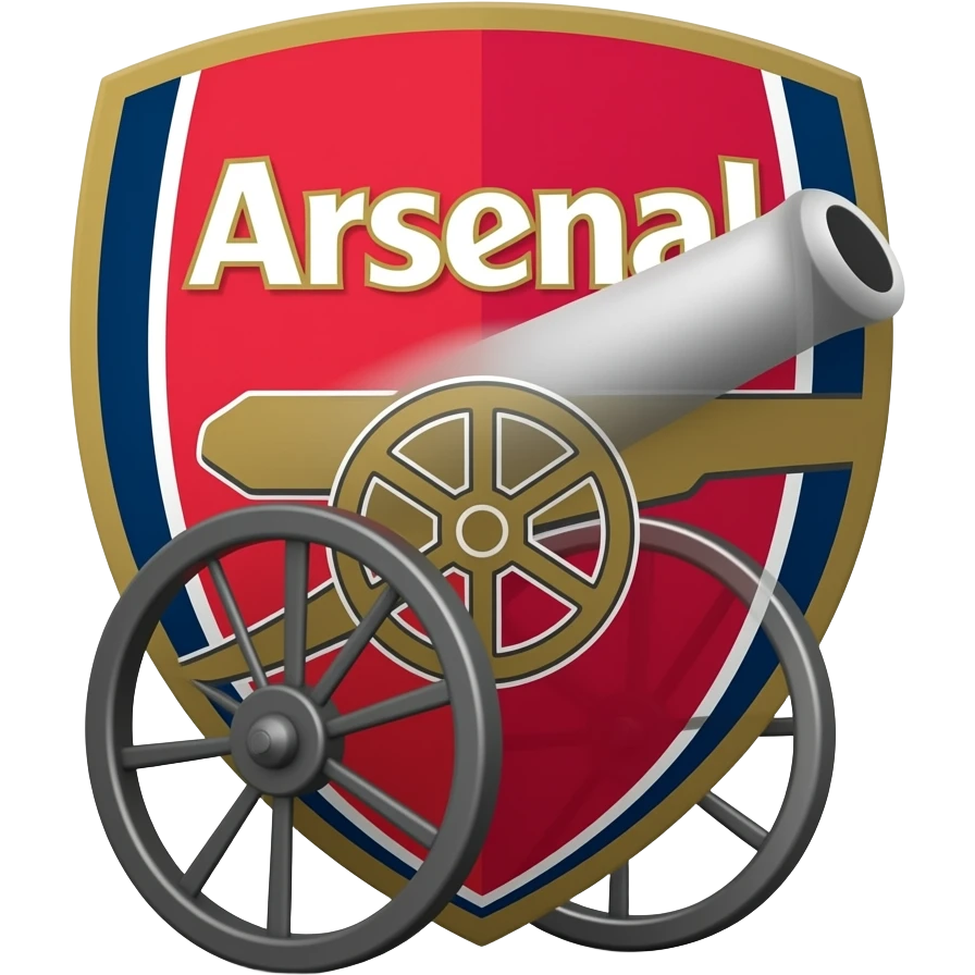 Arsenal football club cannon with a shield emoji emoji