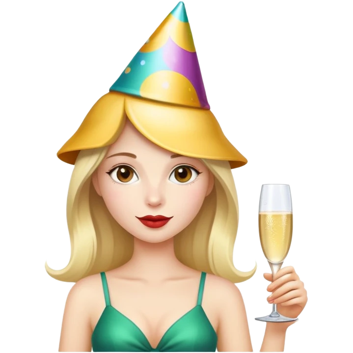 Nude girl partying emoji