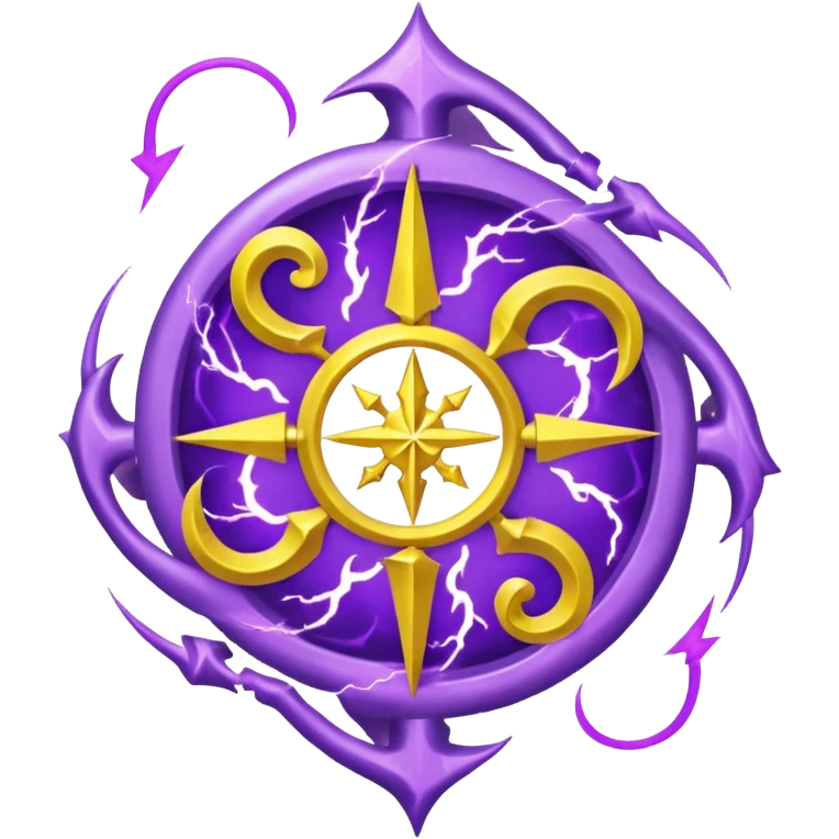 Wiz 101 casting sigil purple and yellow inspired storm magic  emoji
