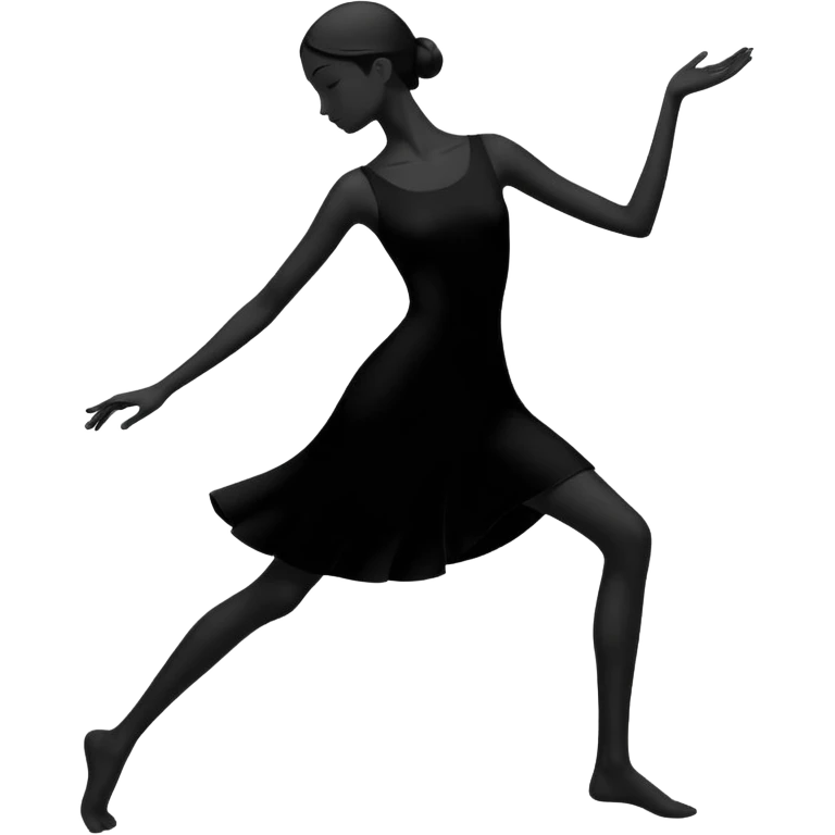silhouette of a person in a graceful stance emoji