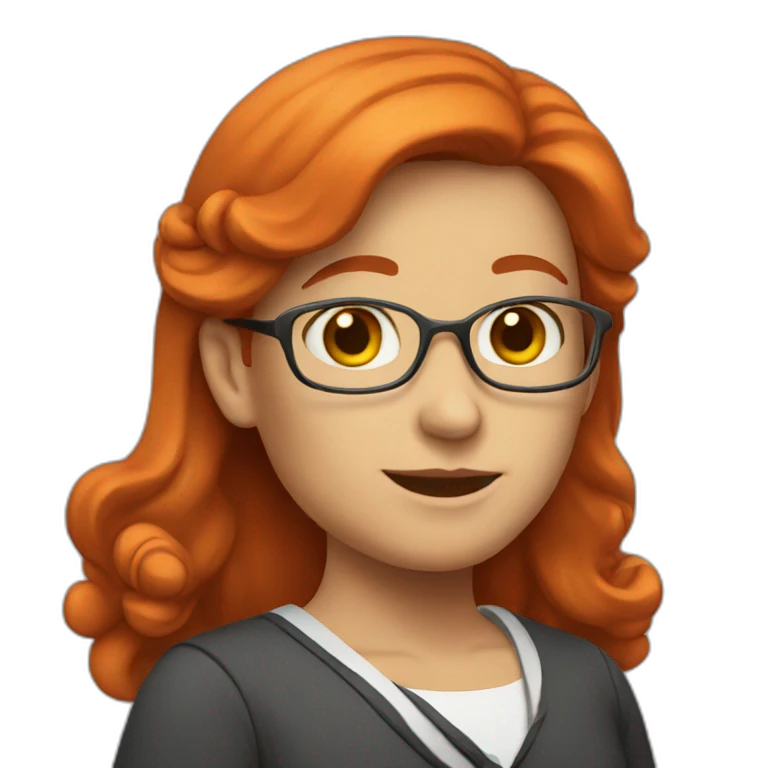 Red hair teacher emoji