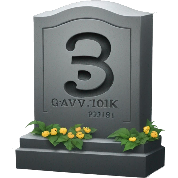 Gravestone with $30k written emoji