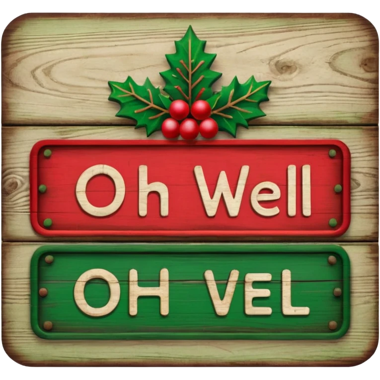Sign "Oh Well Noel" emoji