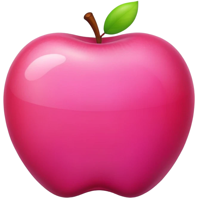 A pink apple emoji