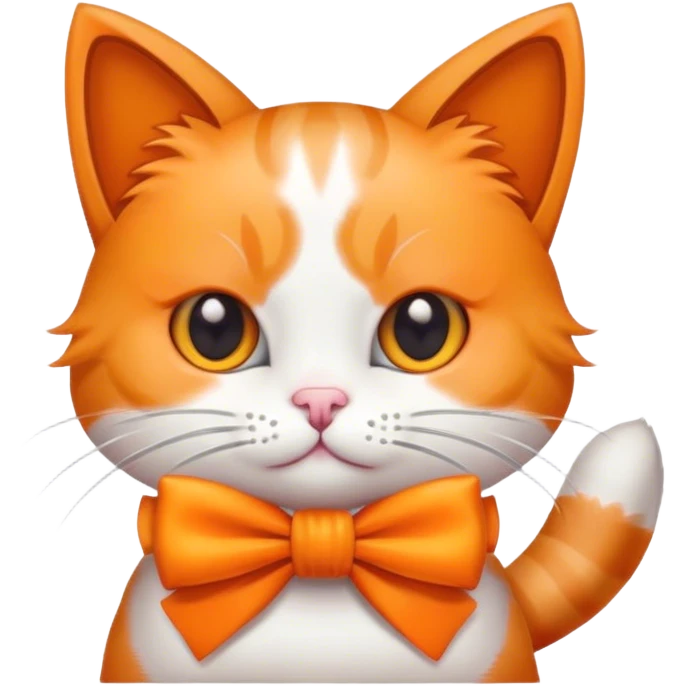 A cat with a bow emoji