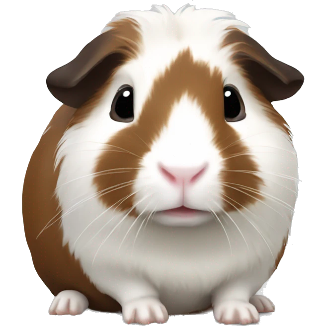 Guineapig white and dark brown emoji