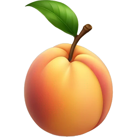a single Peach with inside emoji