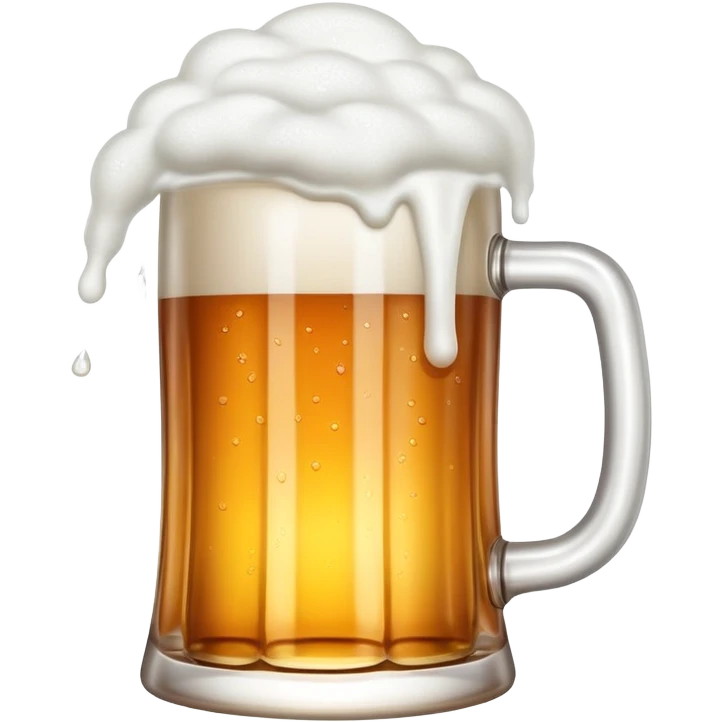 Tsingtao beer mug with foam emoji