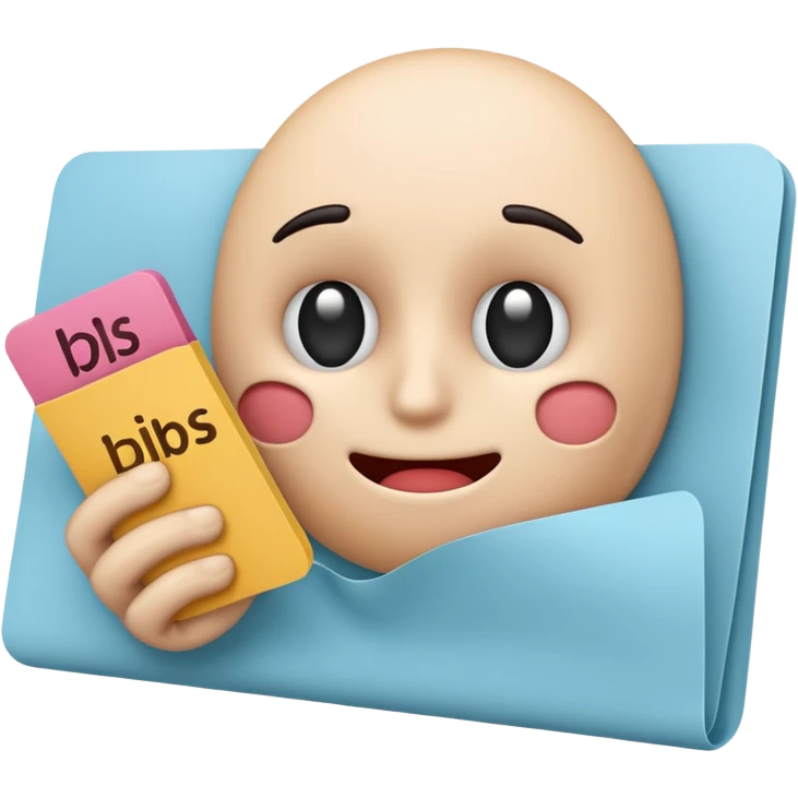 emoji stile iphone 3d di un intestino triste con espressione dolorante e un foglio in mano con la scritta "DIAGNOSI DI IBS", SENZA SFONDO emoji