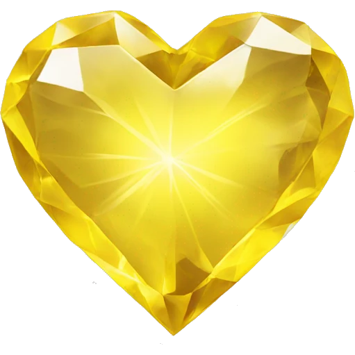 Yellow  crystal heart emoji