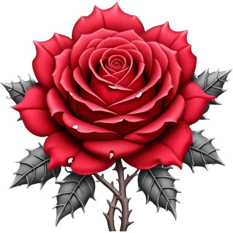 gothic rose with skulls emoji