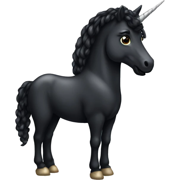 Black unicorn emoji