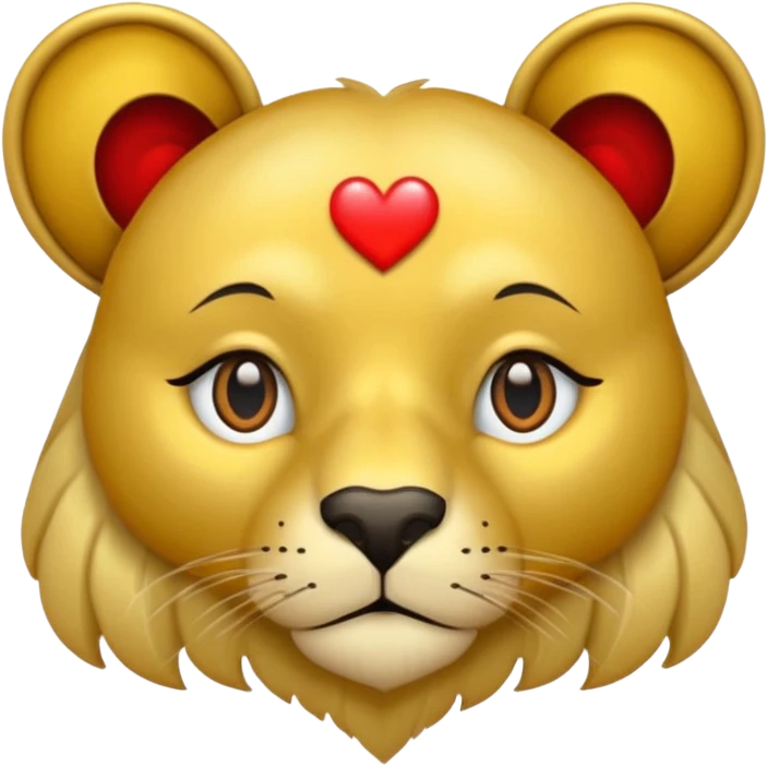 León con ojos de corazon emoji