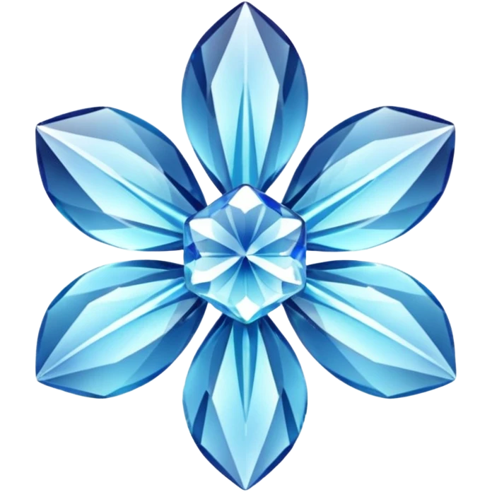 A crystal flower emoji