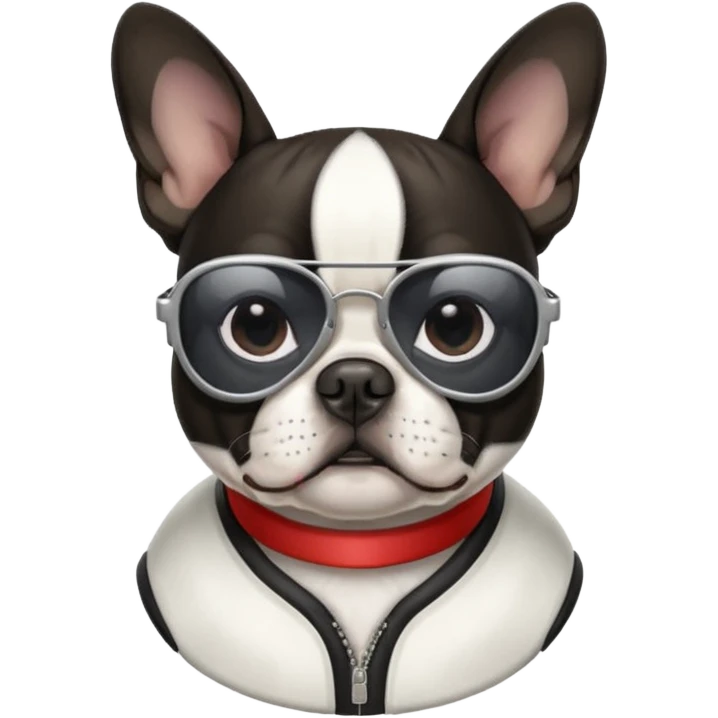 Boston Terrier with Baseball Sunglasses emoji