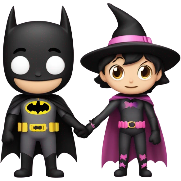 batman and kuromi holding hands  emoji