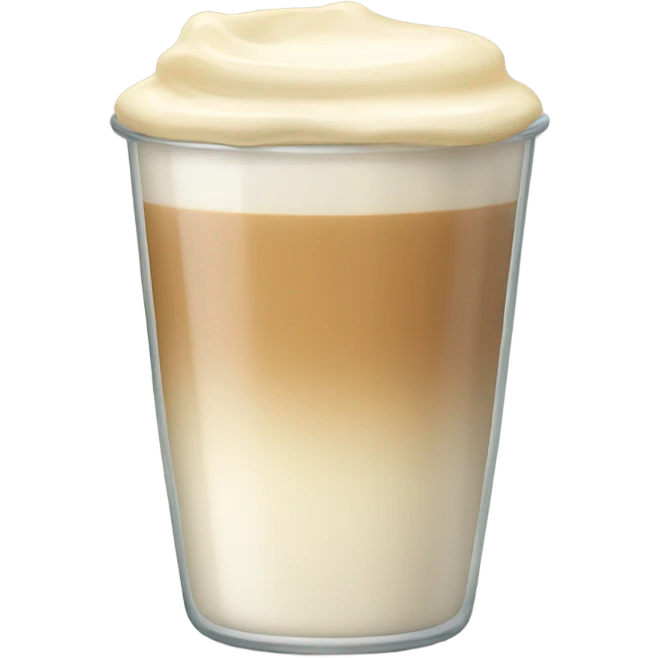 raf coffee in a glass cup no gradient just light cream color emoji