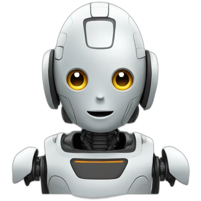 robot looking up emoji