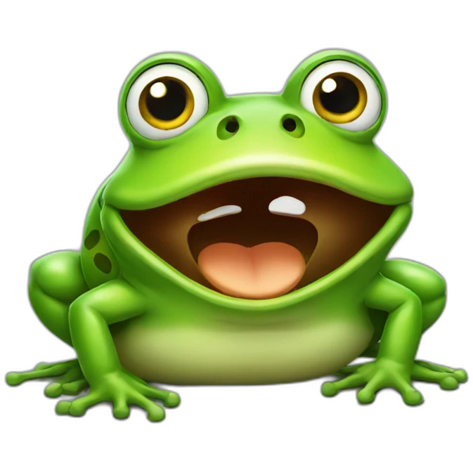 Shocked frog emoji
