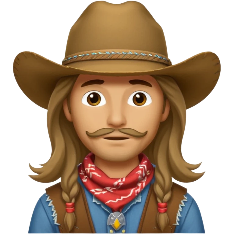 long haired cow boy emoji