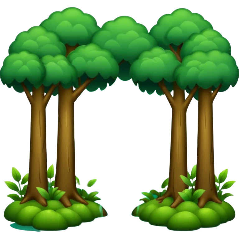 a forest were raining heavily  emoji