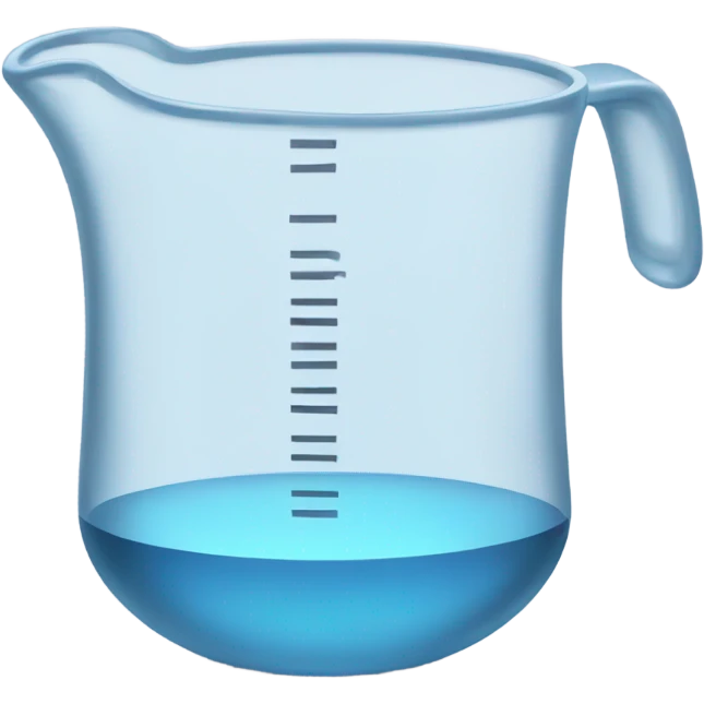 measuring cup filled with half water emoji