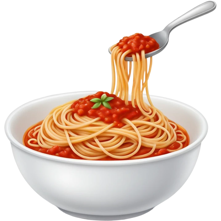 bowl of spaghetti pasta with tomato sauce emoji
