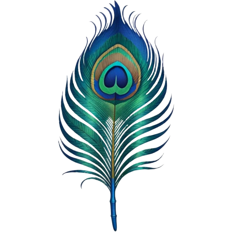 single peacock feather emoji