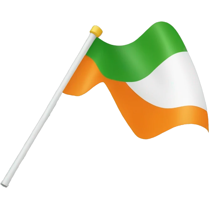 flag orange white and green emoji