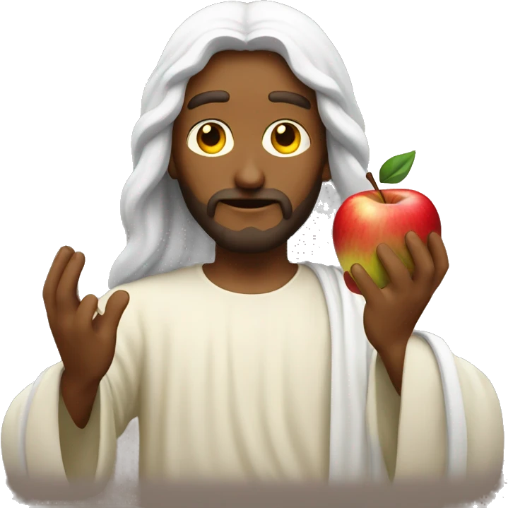 Jesus with Apple Vision Pro emoji