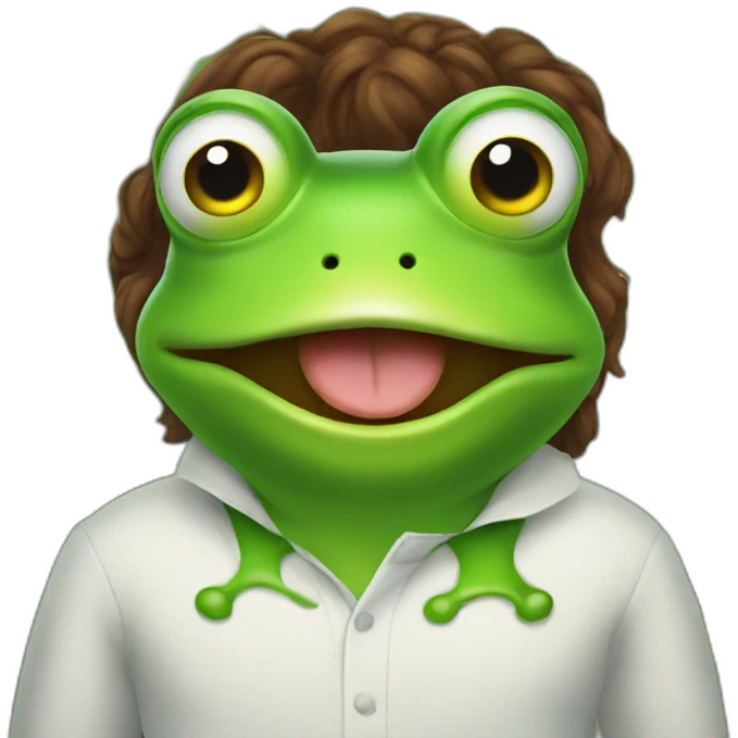 Frog kiss ass emoji