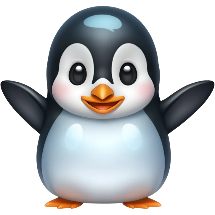 happy cute penguin ghost emoji