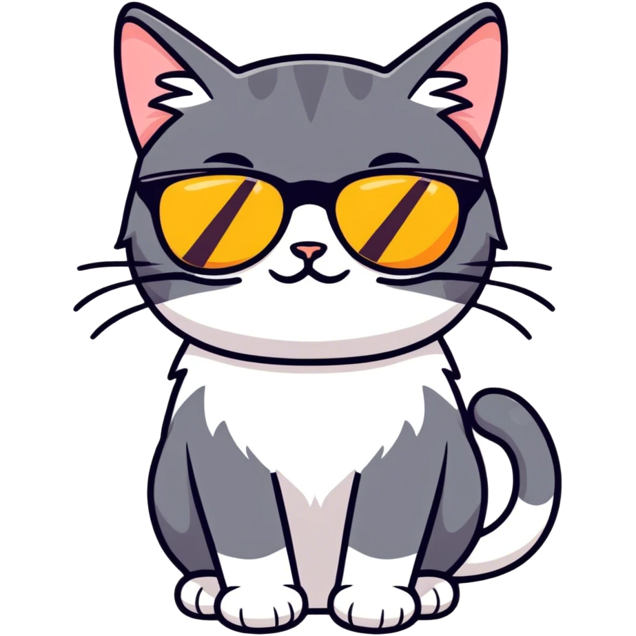 Cat with sunglasses emoji